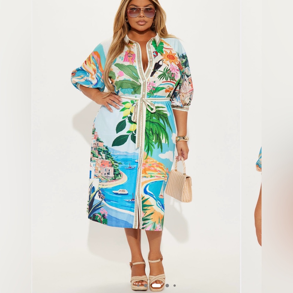 Fashion Nova European Dream Shirt Dress